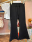 2 PIECE SET WITH CHAIN DETAILED CROP TOP FLARED PANTS