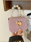 A MINI LOVE TOTE A PEARL HANDHELD METAL CHAIN BAG SUITABLE FOR DAILY OUTINGS AND PARTIES THE BEST CHOICE FOR GIFT AND BIRTHDAY GIFTS