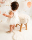 BUTTERFLY ANGEL WING LACE AND TULLE DETAILED DRESS WITH SPARKLING FLORAL HAIR CLIP PERFECT FOR BIRTHDAYS WEDDINGS AND CHRISTENINGS