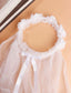 CHILDREN LACE FLOWER CROWN HEADBAND FOR BAPTISMS FIRST COMMUNION AND WEDDING