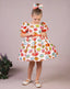 COLORFUL DONUT PRINT VOLUMINOUS SKIRT BIRTHDAY SPECIAL OCCASION DRESS