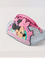 DISNEY MINNIE MOUSE LIGHT BLUE GIRLS BELT BAG ADJUSTABLE SHOULDER STRAP LARGE CAPACITY CARTOON DESIGN STAR AND RAINBOWS