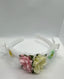 FRILLY DRESS WITH DAISY PATTERNED FLORAL HEADBAND ACCESSORY SET