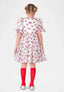 GIRLS PUFF SLEEVE FLORAL-PRINT DRESS