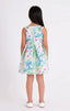GRILS DAISY BLOSSOM BOW DRESS WITH STRIPED BOW HEADBAND
