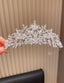 HIGH END ELEGANT WHITE CROWN HEADBAND HAIR ACCESSORY FOR GIRLS FOR WEDDING FIRST COMMUNION BIRTHDAY