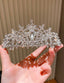 HIGH END ELEGANT WHITE CROWN HEADBAND HAIR ACCESSORY FOR GIRLS FOR WEDDING FIRST COMMUNION BIRTHDAY
