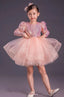 SEQUIN TULLE PRINCESS DRESS WITH MATCHING HAIR ACCESSORY