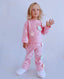 KNITTED TRACKSUIT WITH FLOWER ACCESSORIES