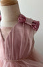 LAYERED TULLE SPECIAL OCCASION DRESS WITH SEQUIN BOW