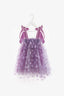 PINK PURPLE WHITE WINGS OF JOY BUTTERFLY BIRTHDAY AND SPECIAL OCCASION DRESS WITH MATCHING BUTTERFLY TIARA ACCESSORY