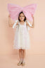 PINK PURPLE WHITE WINGS OF JOY BUTTERFLY BIRTHDAY AND SPECIAL OCCASION DRESS WITH MATCHING BUTTERFLY TIARA ACCESSORY