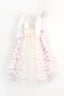 PINK PURPLE WHITE WINGS OF JOY BUTTERFLY BIRTHDAY AND SPECIAL OCCASION DRESS WITH MATCHING BUTTERFLY TIARA ACCESSORY