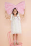 PINK PURPLE WHITE WINGS OF JOY BUTTERFLY BIRTHDAY AND SPECIAL OCCASION DRESS WITH MATCHING BUTTERFLY TIARA ACCESSORY