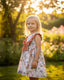 RUFFLED BOW FLORAL DRESS
