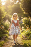 RUFFLED BOW FLORAL DRESS