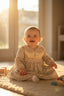 VINTAGE FLORAL GIRLS DRESS 9-24M