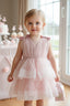 LAYERED TULLE SPECIAL OCCASION DRESS WITH SEQUIN BOW