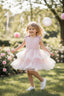 LAYERED TULLE SPECIAL OCCASION DRESS WITH SEQUIN BOW