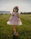 EMBROIDERED FABRIC DETAILED 3D FLORAL DESIGN GROWN WITH MATCHING HEADBAND VOLUMINOUS TULLE BIRTHDAY SPESIAL OCCASION DRESS