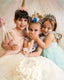CRYSTAL QUEEN CROWN ACCESSORIZED MINT GREEN PINK WHITE BABY BLUE SPARKLING PRINCESS BIRTHDAY WEDDING SPECIAL OCCASION DRESS
