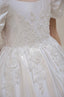 FAIRYTALE SPARKLING PRINCESS COMMUNION DRESS WITH SHOULDER DETAILS APPLIQUÉS AND BEADED EMBROIDERY FOR WEDDINGS RELIGIOUS CEREMONIES AND BIRTHDAYS