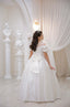 FAIRYTALE SPARKLING PRINCESS COMMUNION DRESS WITH SHOULDER DETAILS APPLIQUÉS AND BEADED EMBROIDERY FOR WEDDINGS RELIGIOUS CEREMONIES AND BIRTHDAYS