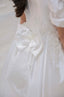 FAIRYTALE SPARKLING PRINCESS COMMUNION DRESS WITH SHOULDER DETAILS APPLIQUÉS AND BEADED EMBROIDERY FOR WEDDINGS RELIGIOUS CEREMONIES AND BIRTHDAYS