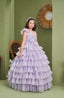 FAIRY-TALE INSPIRED LAYERED FLORAL PRINCESS WEDDING BIRTHDAY COMMUNION DRESS 2-6 YEARS