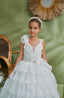 FAIRY-TALE INSPIRED LAYERED FLORAL PRINCESS WEDDING BIRTHDAY COMMUNION DRESS 2-6 YEARS