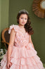 FAIRY-TALE INSPIRED LAYERED FLORAL PRINCESS WEDDING BIRTHDAY COMMUNION DRESS 2-6 YEARS