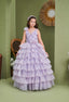 FAIRY-TALE INSPIRED LAYERED FLORAL PRINCESS WEDDING BIRTHDAY COMMUNION DRESS 2-6 YEARS