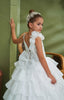 FAIRY-TALE INSPIRED LAYERED FLORAL PRINCESS WEDDING BIRTHDAY COMMUNION DRESS 2-6 YEARS
