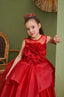 FLOWER DETAILED ENCHANTING WEDDING BIRTHDAY SPECIAL OCCASION DRESS 2-6 YEARS