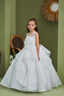 FLOWER DETAILED ENCHANTING WEDDING BIRTHDAY SPECIAL OCCASION DRESS 7-11 YEARS
