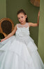 FLOWER DETAILED ENCHANTING WEDDING BIRTHDAY SPECIAL OCCASION DRESS 2-6 YEARS