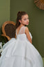 FLOWER DETAILED ENCHANTING WEDDING BIRTHDAY SPECIAL OCCASION DRESS 2-6 YEARS