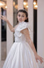 PEARL EMBROIDERED 3D FLOWER DETAILED SATIN WEDDING SPECIAL OCCASION COMMUNION DRESS 7-11 YEARS