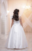 PEARL EMBROIDERED 3D FLOWER DETAILED SATIN WEDDING SPECIAL OCCASION COMMUNION DRESS 7-11 YEARS