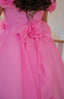 3D FLOWER DETAILED PUFFY ORGANZA TULLE BIRTHDAY WEDDING SPECIAL OCCASION DRESS 7-11 YEARS