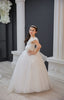 3D FLOWER DETAILED PUFFY ORGANZA TULLE BIRTHDAY WEDDING SPECIAL OCCASION DRESS 7-11 YEARS