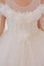 MADONNA COLLAR DETAIL 3D FLORAL DETAIL RELIGIOUS CEREMONY SPECIAL OCCASION DRESS