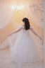 MADONNA COLLAR DETAIL 3D FLORAL DETAIL RELIGIOUS CEREMONY SPECIAL OCCASION DRESS