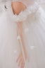 MADONNA COLLAR DETAIL 3D FLORAL DETAIL RELIGIOUS CEREMONY SPECIAL OCCASION DRESS