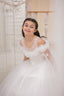 MADONNA COLLAR DETAIL 3D FLORAL DETAIL RELIGIOUS CEREMONY SPECIAL OCCASION DRESS