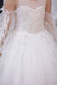 PEARL AND STONE BEADED GLITTER PRINT TULLE RELIGIOUS CEREMONY AND SPECIAL OCCASION DRESS