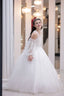PEARL AND STONE BEADED GLITTER PRINT TULLE RELIGIOUS CEREMONY AND SPECIAL OCCASION DRESS