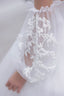 PEARL AND STONE BEADED GLITTER PRINT TULLE RELIGIOUS CEREMONY AND SPECIAL OCCASION DRESS