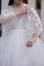 PEARL AND STONE BEADED GLITTER PRINT TULLE RELIGIOUS CEREMONY AND SPECIAL OCCASION DRESS