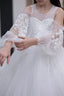 PEARL AND STONE BEADED GLITTER PRINT TULLE RELIGIOUS CEREMONY AND SPECIAL OCCASION DRESS